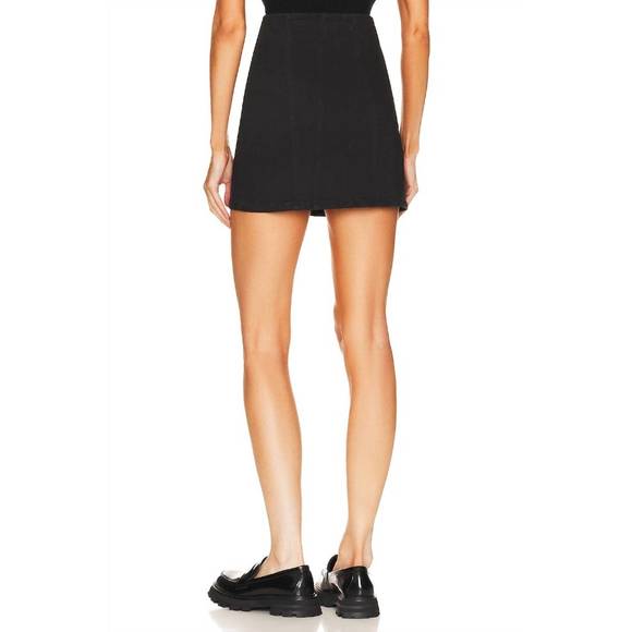 NEW FREE PEOPLE layla denim mini skirt in black - Picture 3 of 3